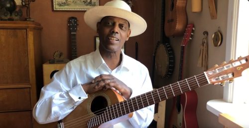 Eric Bibb plays on Daniel Stark Baritone guitar