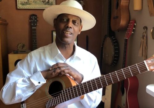 Eric Bibb plays on Daniel Stark Baritone guitar